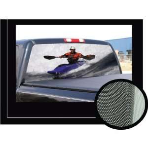      Rear Window Graphic   compact pickup truck kayak view thru vinyl