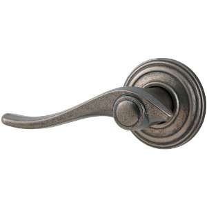 Kwikset UltraMax Avalon Left Hand Dummy Lever in Rustic Pewter Finish 