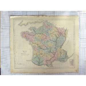   JONES ANTIQUE MAP c1870 FRANCE CORSICA GUERNSEY JERSEY