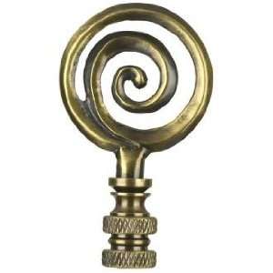  Antique Brass Whirlpool Lamp Shade Finial