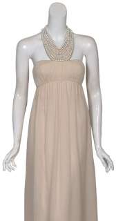 AIDAN MATTOX Pearl Necklace Silk Eve Gown Dress 8 NEW  