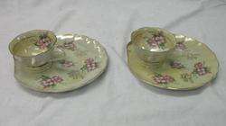   used vintage snack sets / royal ainsley japan cup & tray  shell plate