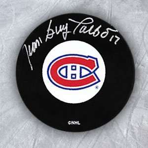  JEAN GUY TALBOT Montreal Canadiens SIGNED Hockey Puck 