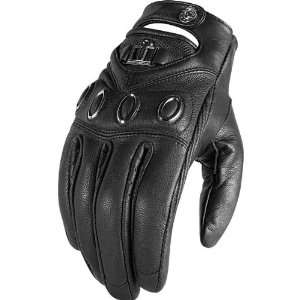  Icon Hella Womens Leather Street Racing Motorcycle Gloves 