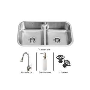 Vigo Industries Undermount Kitchen Sink, Faucet, Two Strainers and 