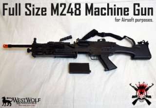Military M248 Airsoft Machine Gun & Bipod    Rifle/Prop + Many 