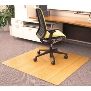   48 x 52 Bamboo Roll Up Chair Mat by Anji Mountain: Office Products