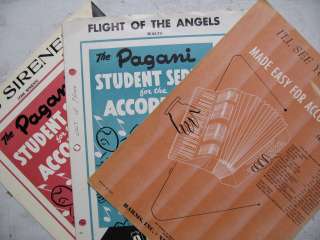 Vintage Accordion Sheet Music 3 Pieces by Frank Gaviani  