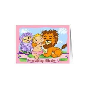  Announcing Elizabeth   Baby Girl Card: Health & Personal 