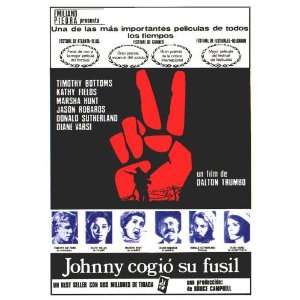 Johnny Got His Gun (1971) 27 x 40 Movie Poster Spanish Style A  