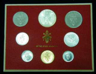 1972 Italy Vatican complete set UNC with silver  