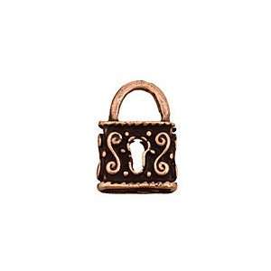  Ezel Findings Antique Copper Double Sided Padlock 16x23mm 