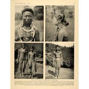  1927 Print Burma Mountains Tribes People Native Asia 