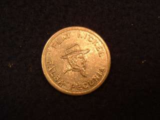 5c Falsa Pecunia Play money coin. Fine detail and condion 