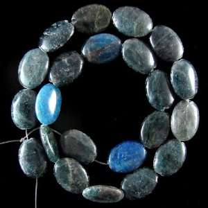  17mm apatite flat oval beads 15.5 strand