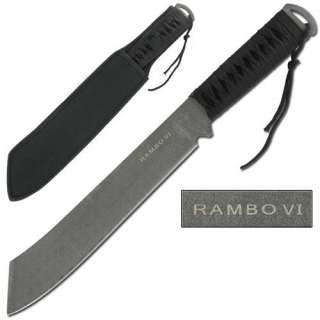 Rambo IV Hunting Knife Machete Dagger 19MM Thick Blade With Scabbard 