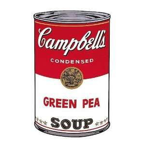 Campbells Soup I Green Pea, 1968 Finest LAMINATED Print Andy Warhol 