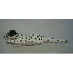  Black and White Spotted Dog Shaped Ballpoint Pen. 4 Pack 