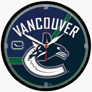 NHL Vancouver Canucks Team Logo Wall Clock *SALE*:  Sports 