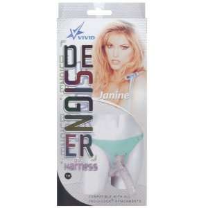  Janines designer harness clear jelly 9in dong with bal 