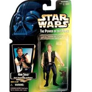   Green Card Han Solo with Heavy Assault Rifle and Blaster: Toys & Games