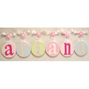  Arianas Hand Painted Round Wall Letters: Home & Kitchen