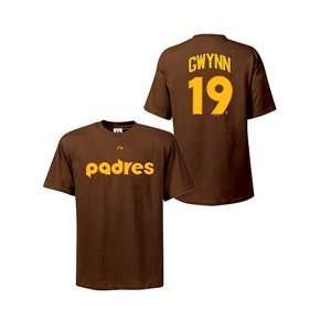 San Diego Padres Tony Gwynn Cooperstown Name & Number T Shirt   Brown 