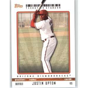 Justin Upton   Arizona Diamondbacks / Topps Ticket to Stardom Baseball 
