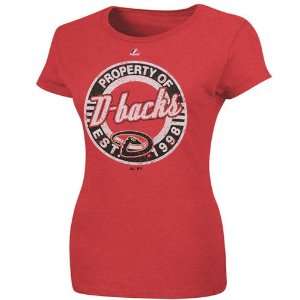 com Majestic Arizona Diamondbacks Ladies Retroized Heathered T Shirt 