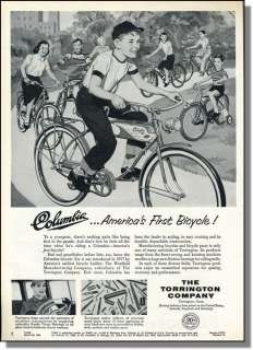 1956 Columbia Americas First Bicycle   Torrington Ad  