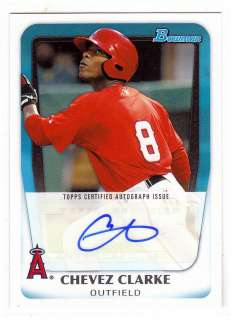 2011 Bowman Prospect Autograph Auto Chevez Clarke  