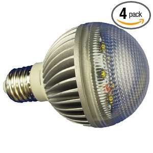    Dimmable High Power 69mm Round 5 LED Bulb, 6 Watt Cool White, 4 Pack