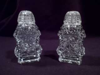 Scarce American Brilliant Period Salt and Pepper Shakers, Cut Crystal 