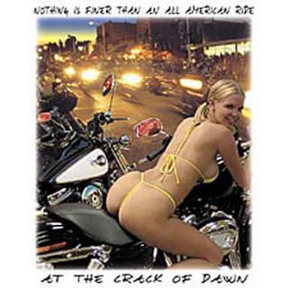 Hot SS/LS T Shirts Biker Crack of Dawn American Ride  