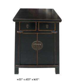 Black Lacquer Middle Size End Table Nightstand ss422  