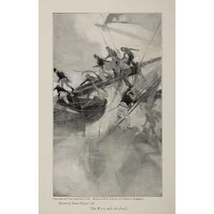  1921 Print USS Wasp HMS Frolic Battle Henry Reuterdahl 