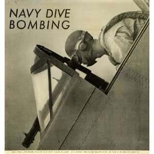  1942 Print Wartime WWII Bomber Aircraft Navy Dive Bombing 