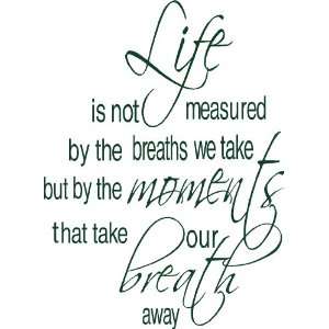 Life Is Not Measured Wall Quotes, Wall art, Quotes, Expressions, Home 