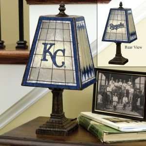  KANSAS CITY ROYALS 14 IN ART GLASS TABLE LAMP: Home 