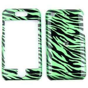  Apple iPhone 1G / 2G Transparent Design, Green Zebra Print 