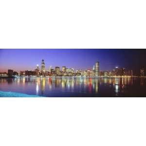  Illinois, Chicago, Night by Panoramic Images, 60x20