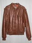 Vintage MEMBERS ONLY Leather CAFE RACER JACKET 44 Insulated