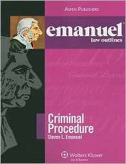 Emanuel Law Outlines Criminal Procedure, (0735578850), Steven L 