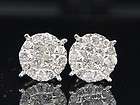50 CT Mens Ladies Diamond Earring studs 14k Solitaire  