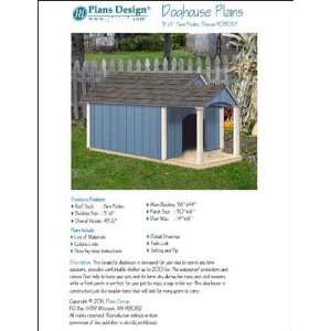   Plans, Gable Twin Roof Style with Porch, Pet Size up to 150 lbs Design