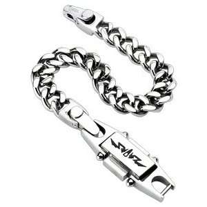 Urban Legend Stylistic End Plate Curb Chain Bracelet