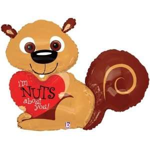    Valentine Balloon   32 Nuts About You Squirrel Toys & Games