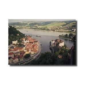  Three Rivers Converge Passau Germany Giclee Print