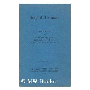  Hospital Testament: A. V. J. Hinds: Books