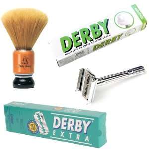   Cream (Menthol Scent) and 100 Derby Extra Double Edge Razor Blades